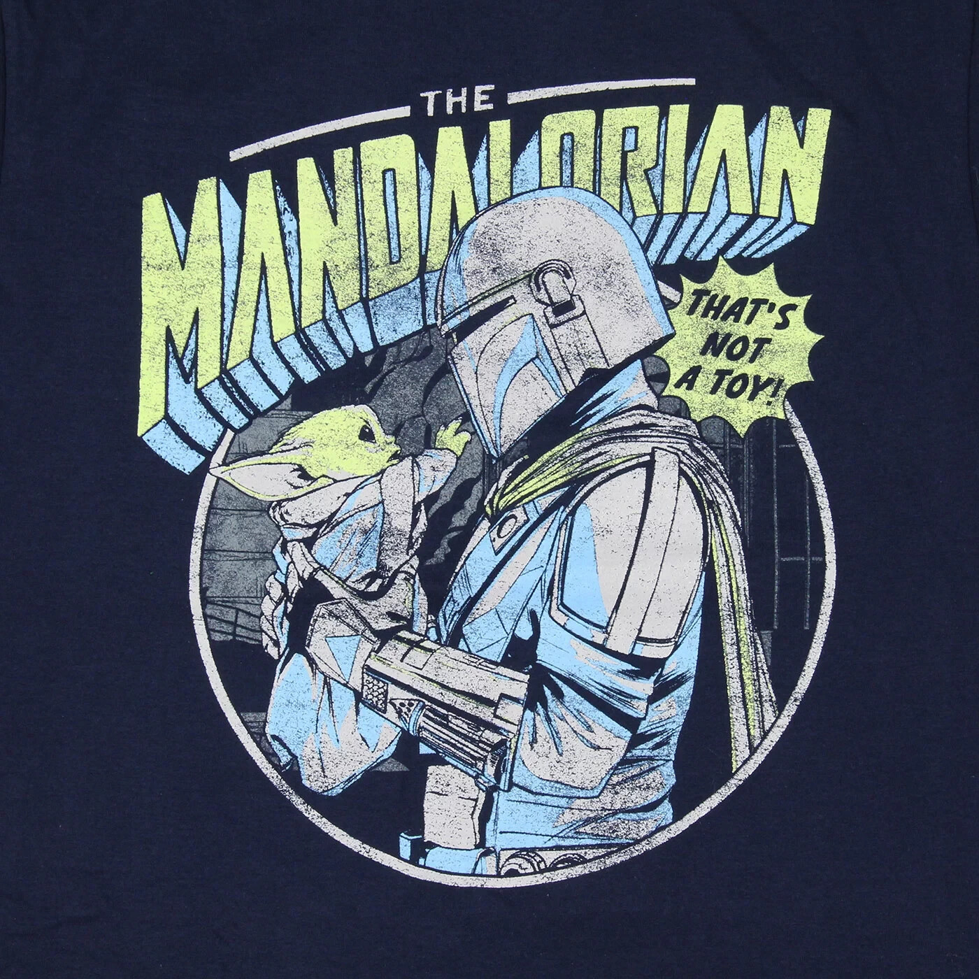 Star Wars The Mandalorian Men’s Distressed Baby Yoda Large NWT