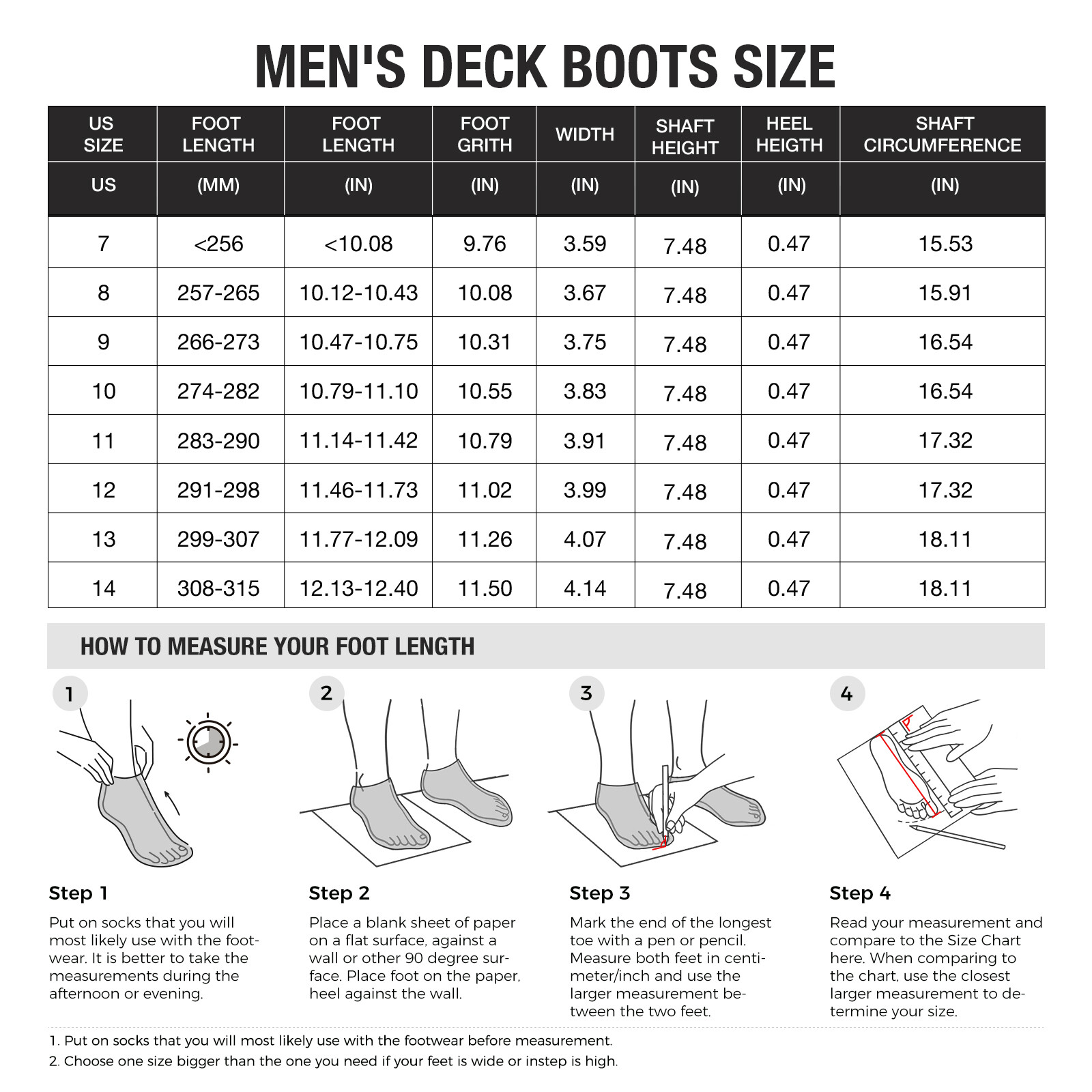 HISEA Men Deck Fishing Boots Waterproof Rain Boots Anti-Slip Cushioned Work Boot