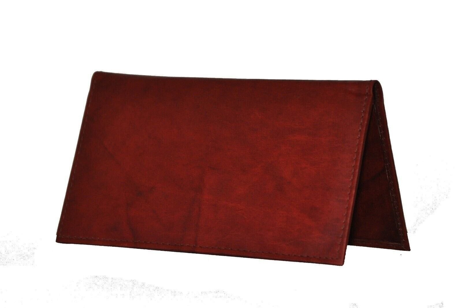 Genuine Leather PLAIN Checkbook Cover Burgundy NEW!!!