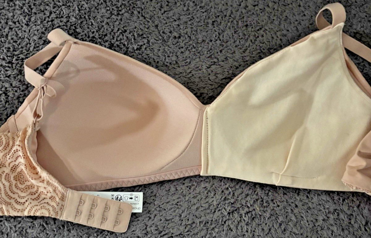 New Chantelle C13BQ9 C Jolie Wirefree T-Shirt Bra Nude Rose – 36B