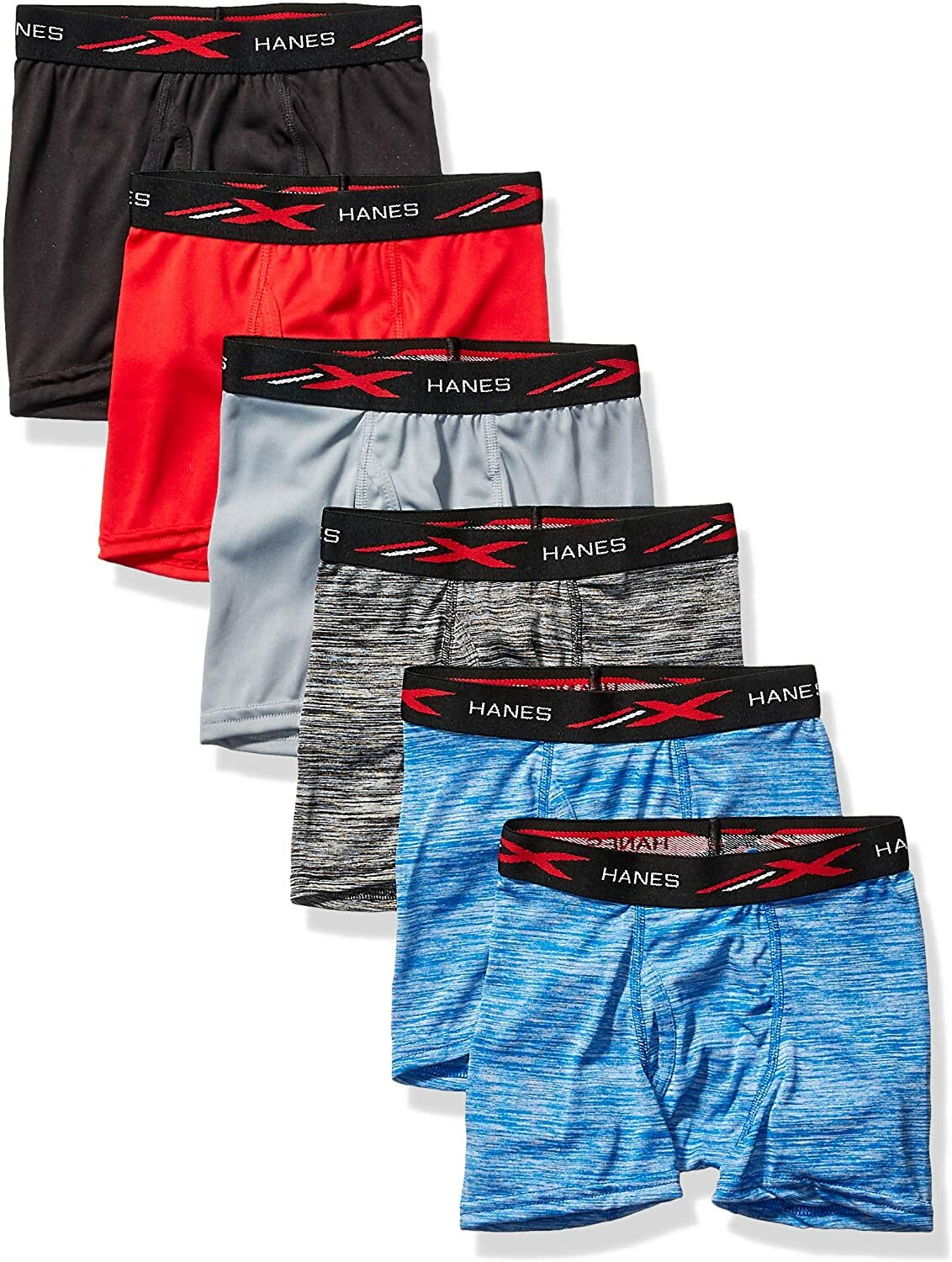 Hanes Boys’ Tagless Boxer Briefs Random Color Assortments (Value Packs)