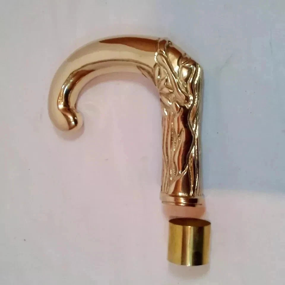 Antique Solid Brass Head Handle Walking stick Cane Victorian style Designer gift