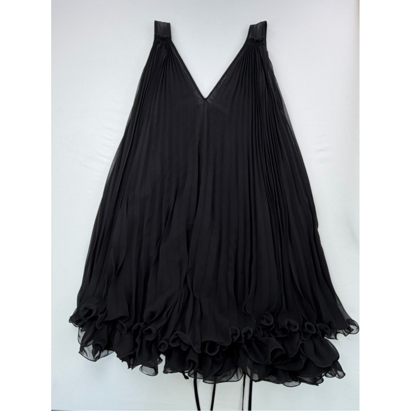 Alberto Makali Avant Garde Chiffon Bubble Hem Dress Gothic Fairy Grunge Mini Med