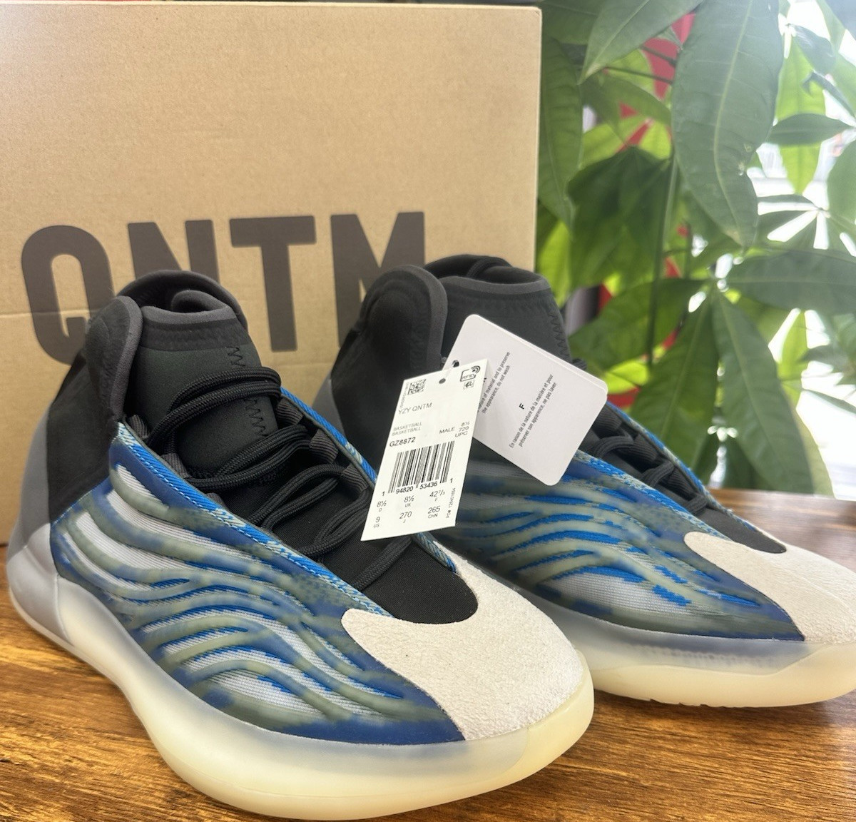 adidas Yeezy QNTM Frozen Blue GZ8872 size 9 brand new