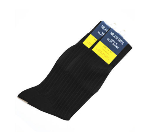 2 pair Men’s Silky Dress Socks ONE SIZE FIT 10-13 SHOES 7-12 S01