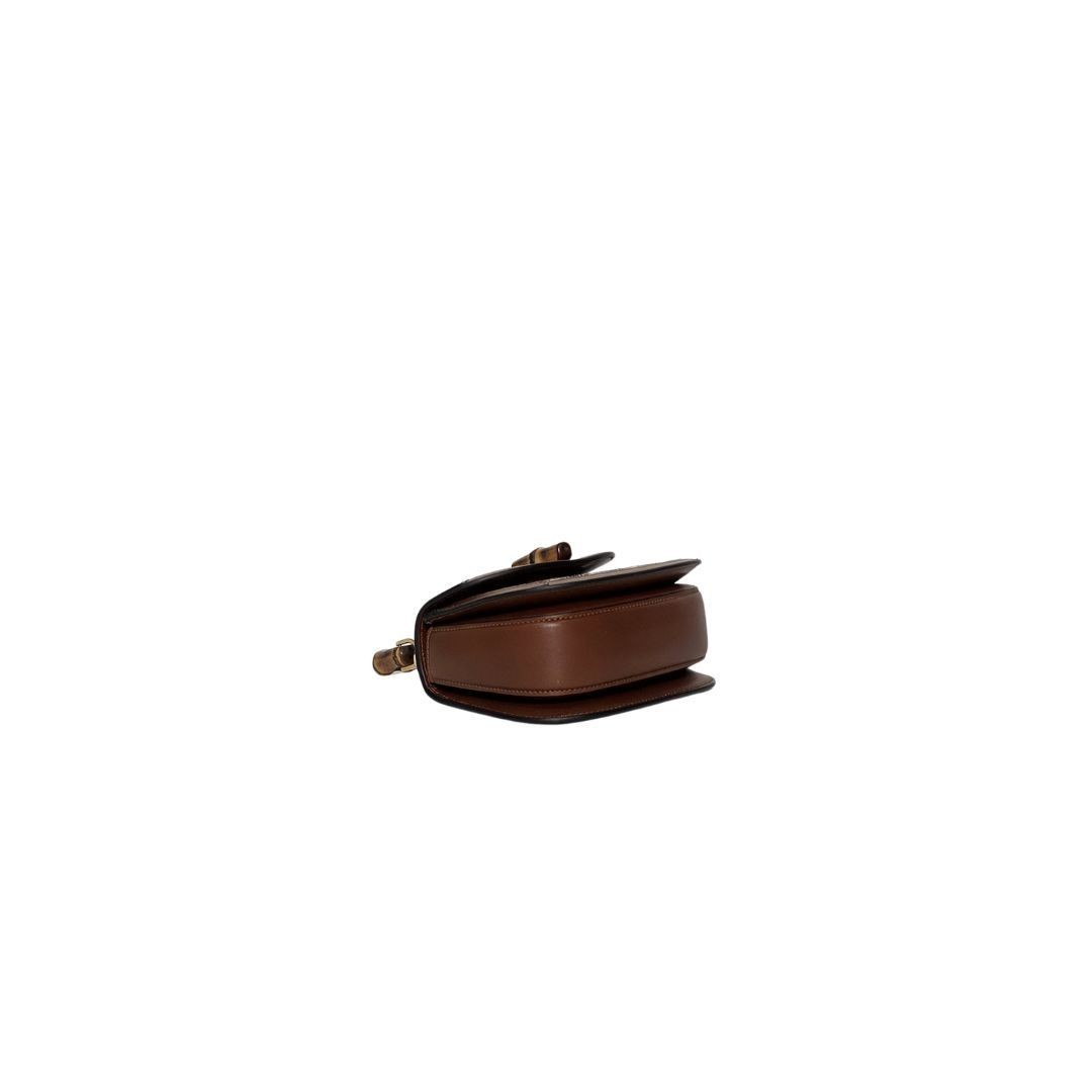 Gucci Bamboo 1947 Handbag Mini Beige Bag 17x12x5cm SN:735116000926