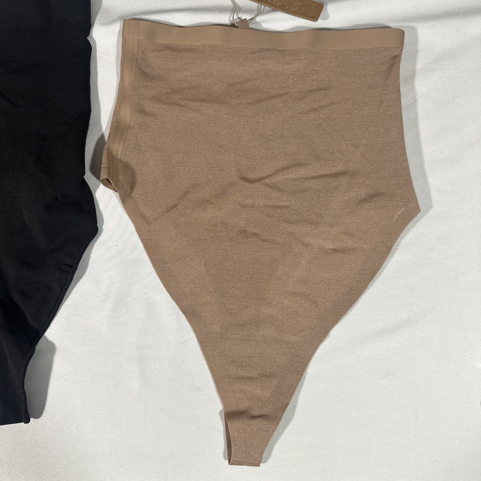 NEW $72 SKIMS [ 2PC Small ] Scuplt + Mesh High Waist Thong Sienna + Onyx #T2032
