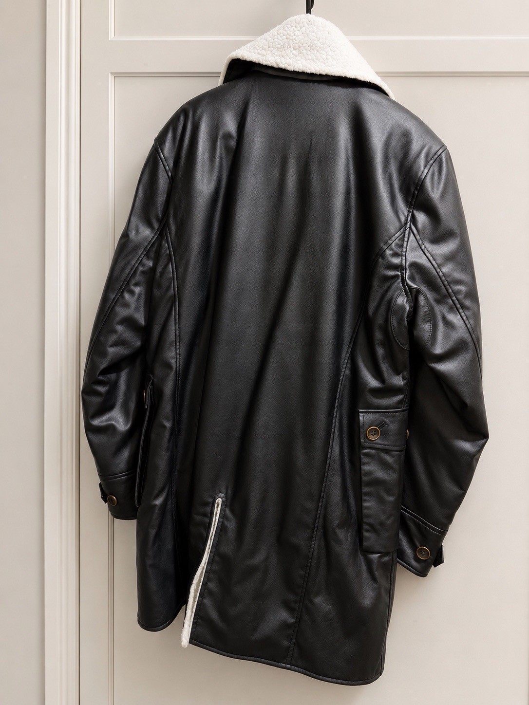 The Dark Knight Rises Tom Hardy Bane Shearling Distressed Leather Jacket XL