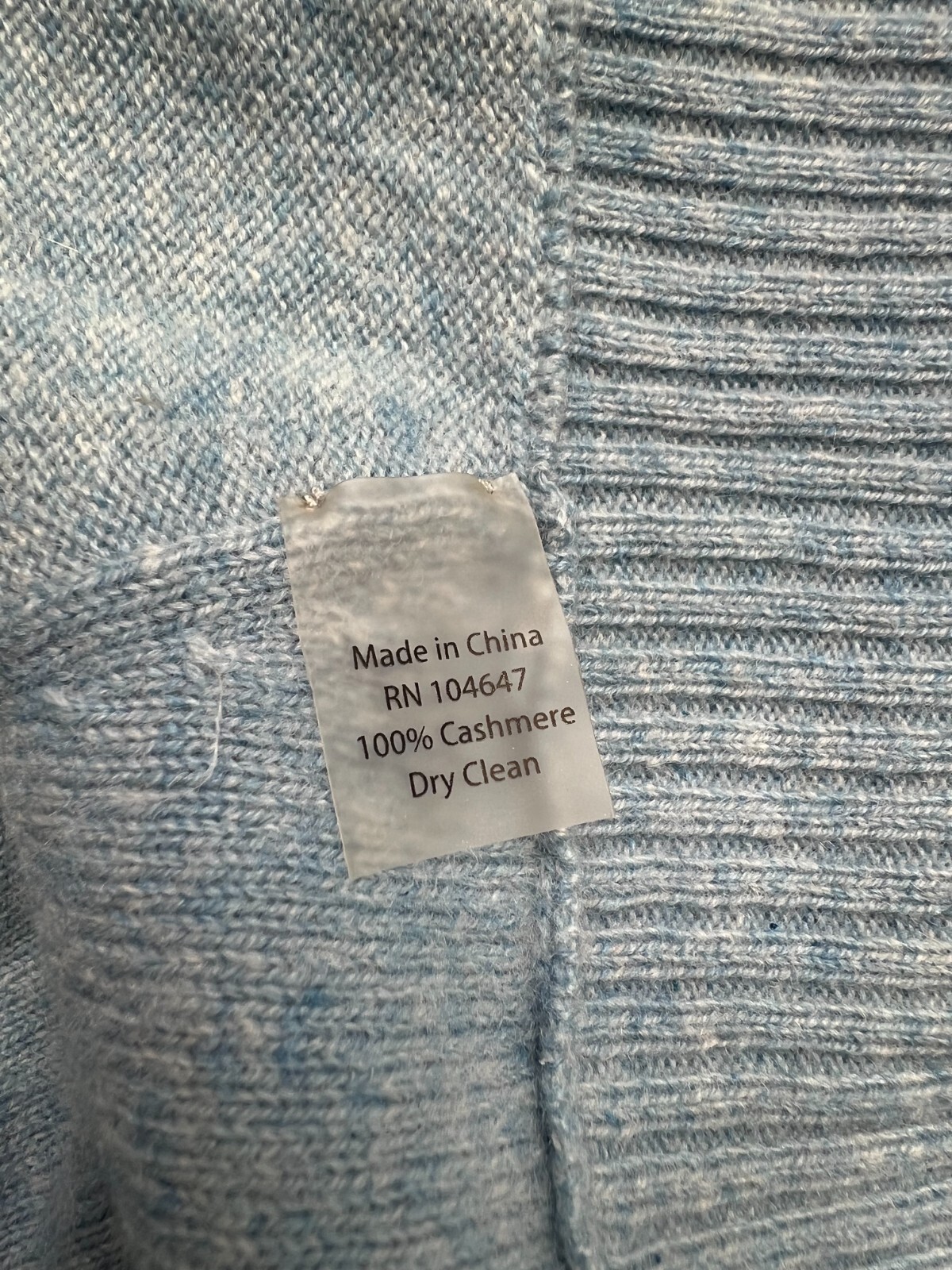Kinross Cashmere Half 1/2 zip Pullover Sweater Blue Medium M