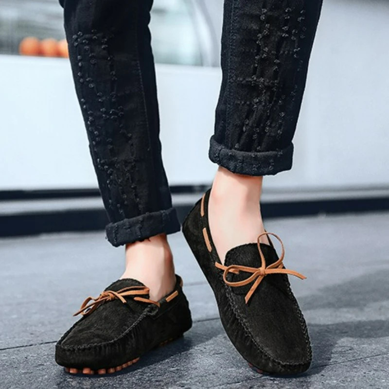 Men’s Casual Shoes Breathable Suede Loafers Moccasins Slip on Driving Flats