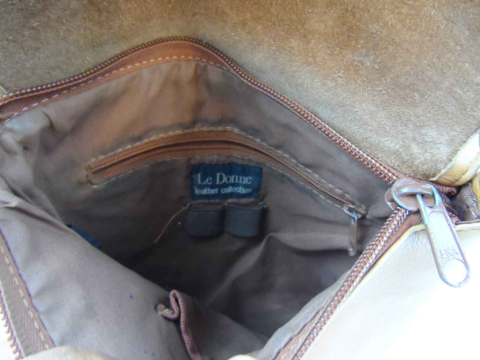 Le Donne Leather Simple Flap Over Crossbody Bag Carmel – 9 x 9 x 2