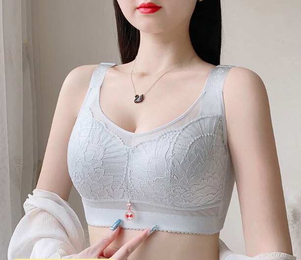 Women Bras Full coverage Wireless Floral Thin Plus Size Push up Underwear 20571