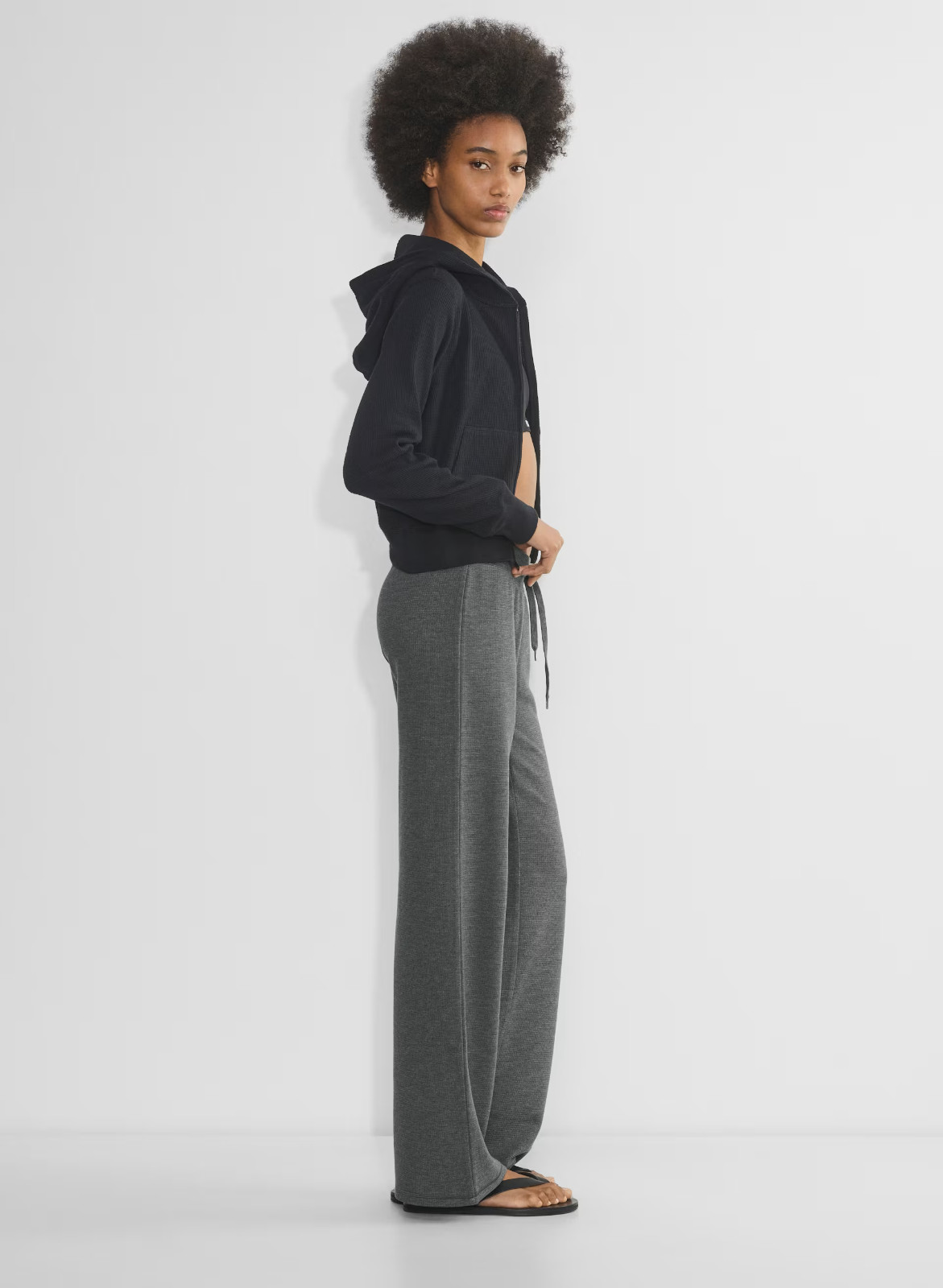 NEW Women Aritzia Wafflex Marks Pant Dark Gray