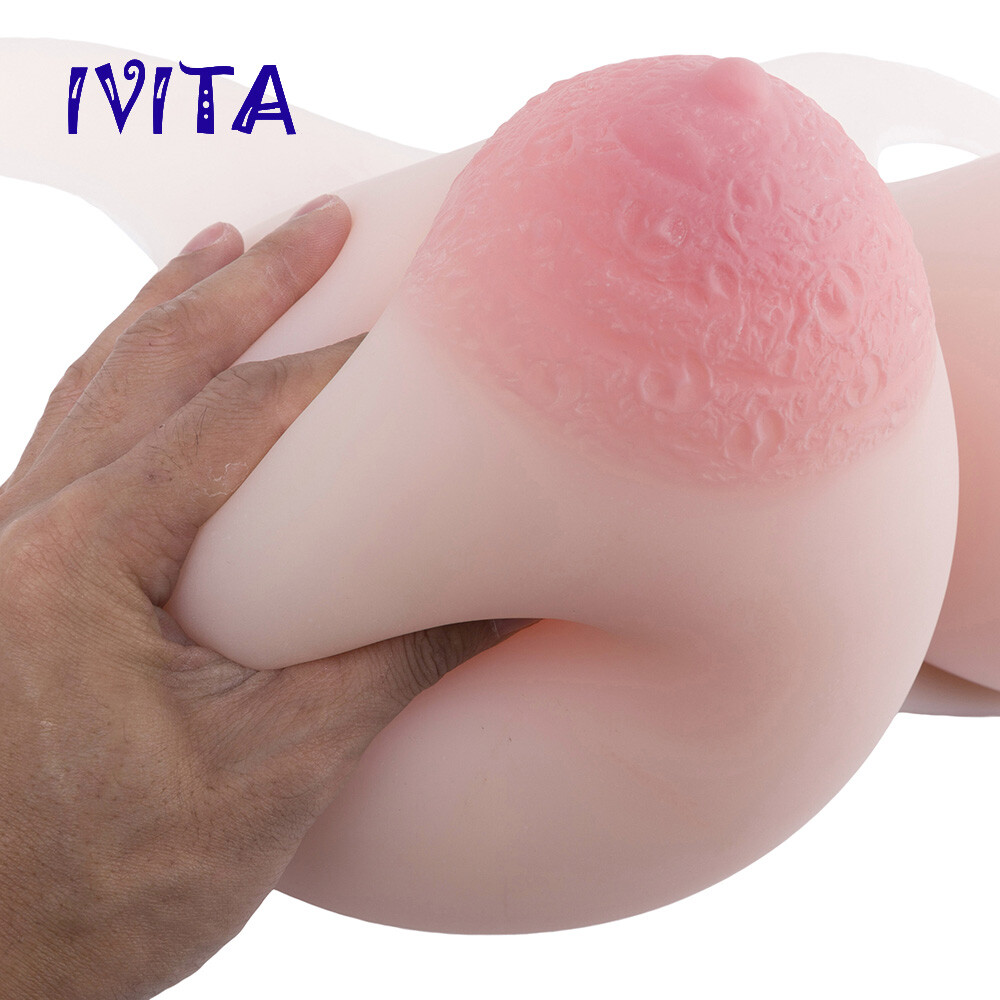 Full Silicone Vest Straps Big Areola Huge Breast Forms Drag Queen Large Boobs CD