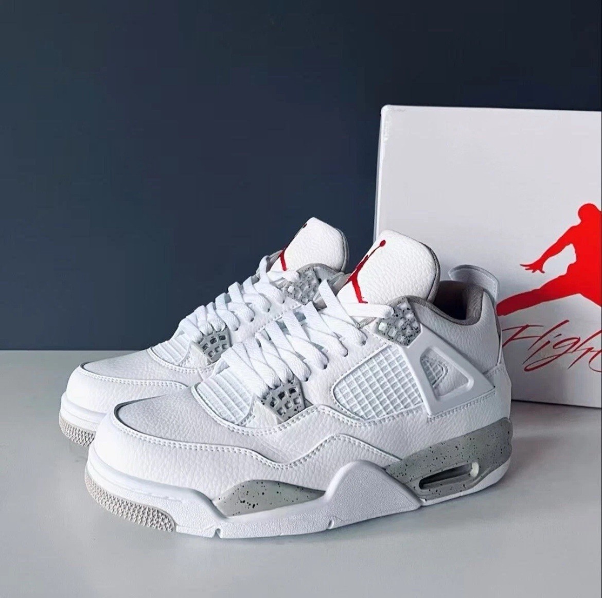 Jordan 4 Retro “White Oreo” Men’s Basketball Shoes Mid Top US Size 11