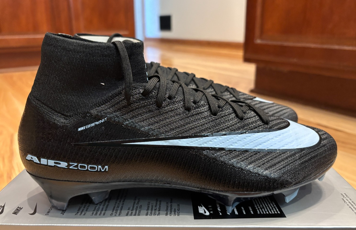 Nike Zoom Superfly 10 Elite FG Black Ice Blue FQ1454 001 Men’s Size 9.5