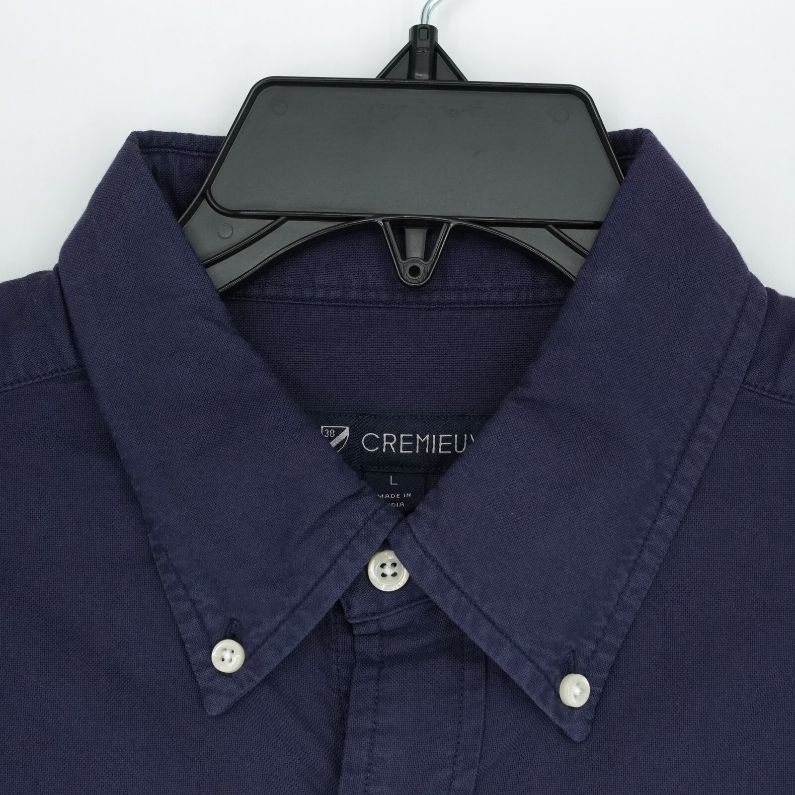 Cremieux Washed Down Men’s Short-Sleeve Shirt L Blue Solid NWT $75