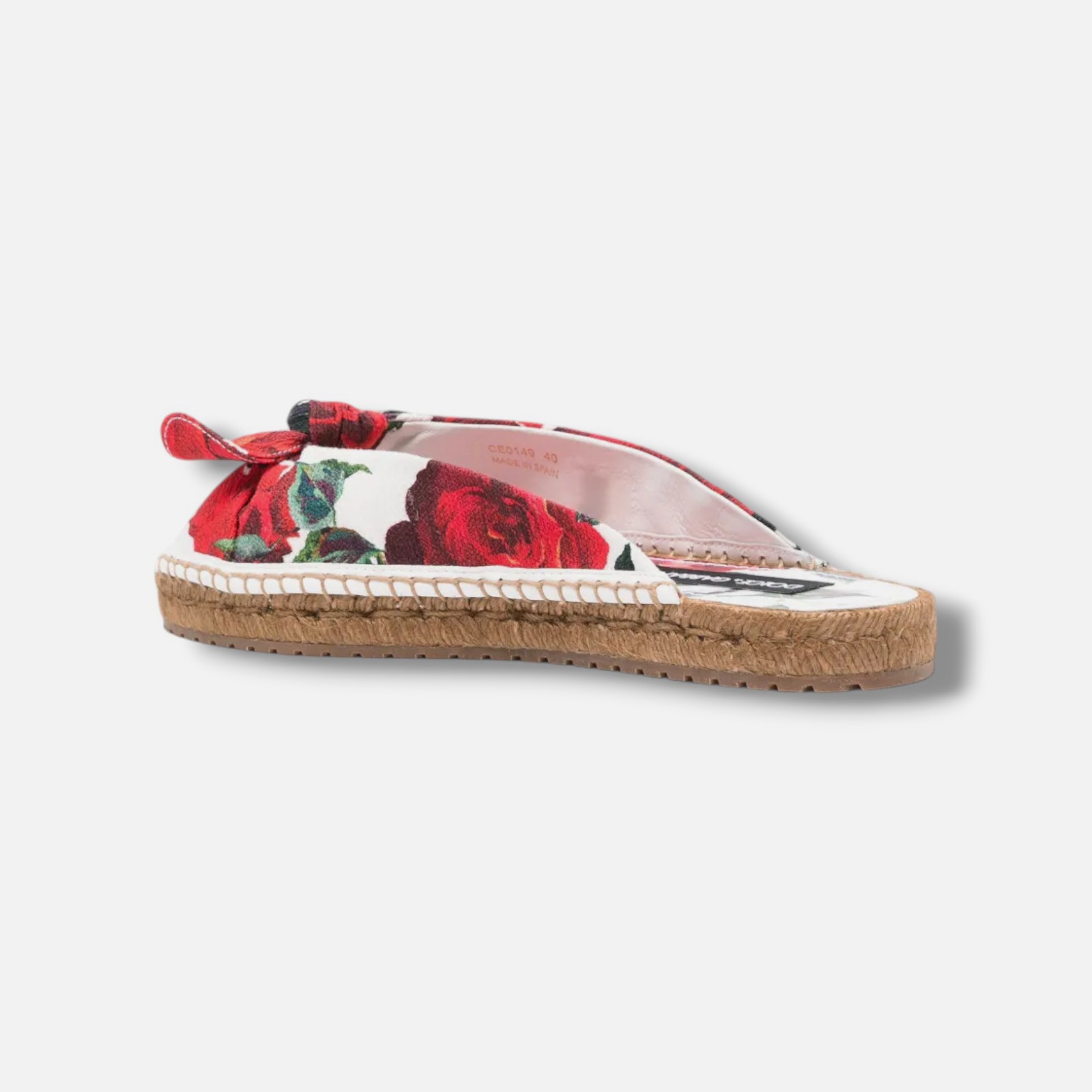 Dolce&Gabbana Women’s Red Knotted Espadrille Sandals Shoes Size EU:35 US:5