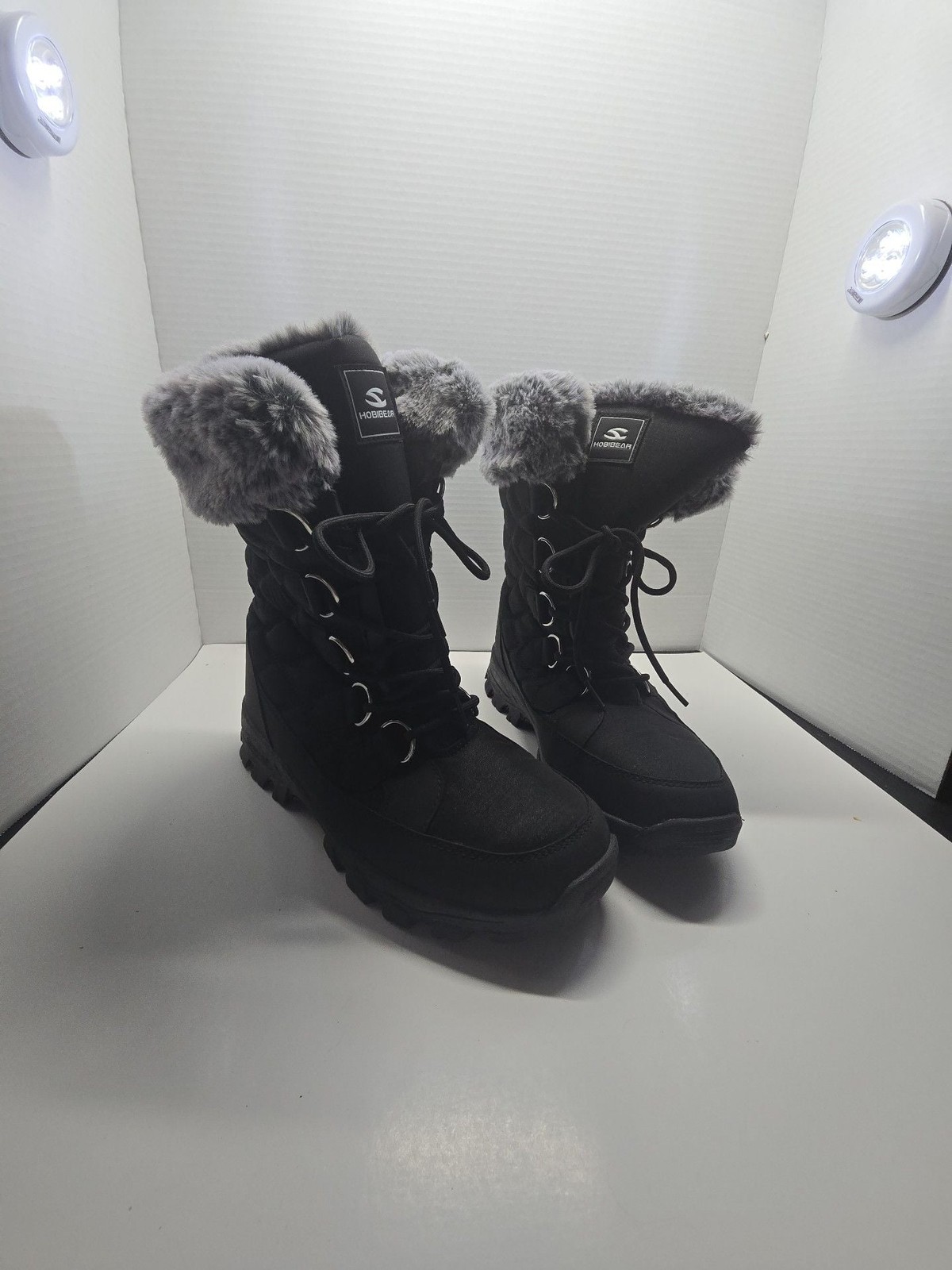 HOBIBEAR Women’s Waterproof Mid-Calf Snow Boots with Faux Fur Lining