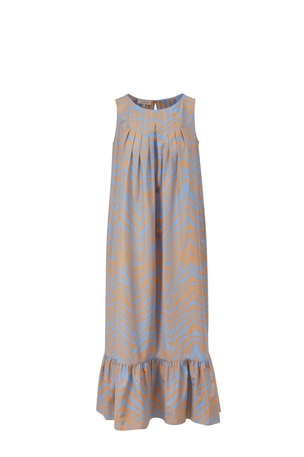 NEW X-Large Lafayette 148 New York Silk Cotton Halle Fresh Blue Tank Maxi Dress