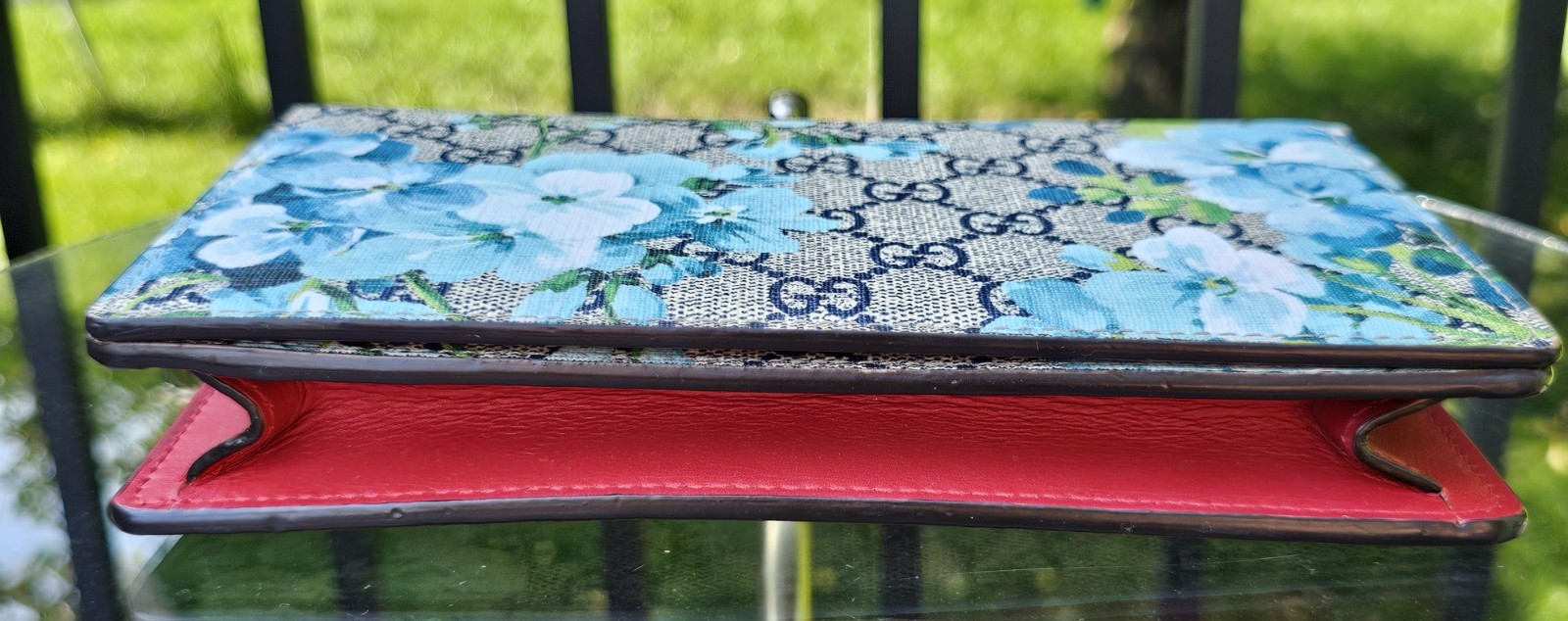 Gucci Blooms Wallet On Chain Blue