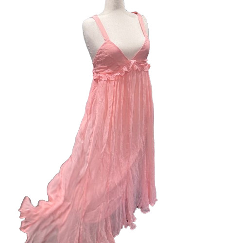 NWT J. Crew Collection Ruffle-trim in Crinkle Cupro A-Line Midi Dress (Size 14)