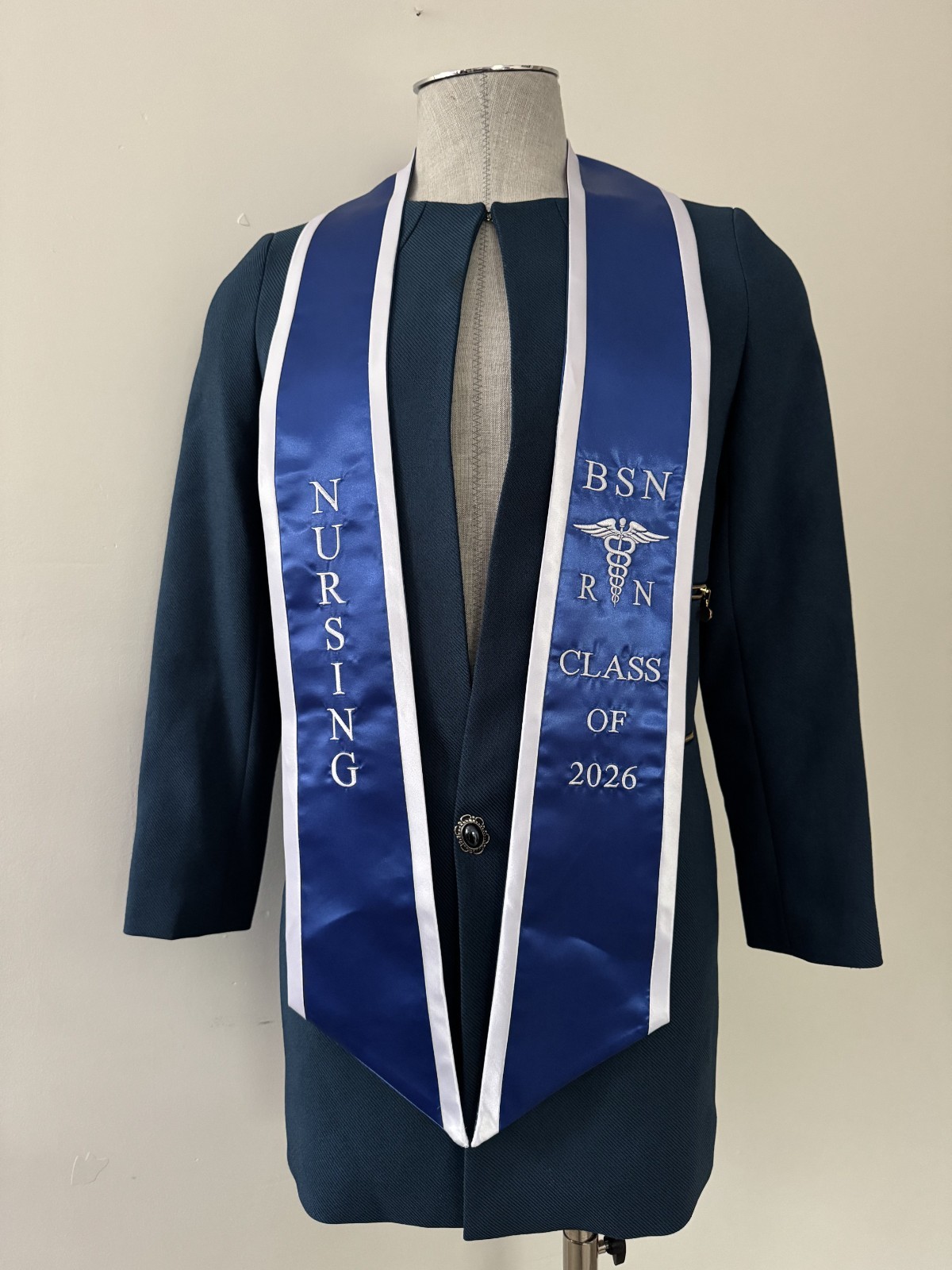 BSN RN Nursing Graduation Stole 2026 Embroidered Sash With Medical Logo