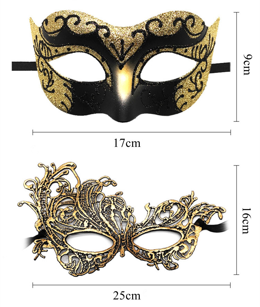 SN-A2-3 Couples Venetian Fairy Pixie Masquerade Halloween Masks 8 Colours