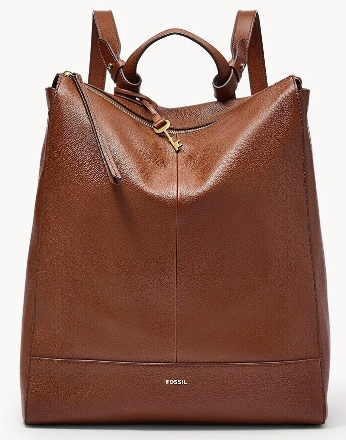 Fossil Elina Large Convertible Backpack Brown Leather SHB2976210 NWT $330 Retail