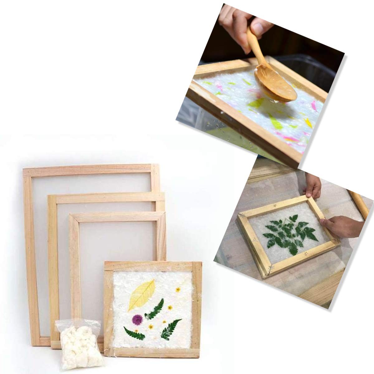 Worown A6 Size Paper Making Screen, Natural 5*7 inch, wood color