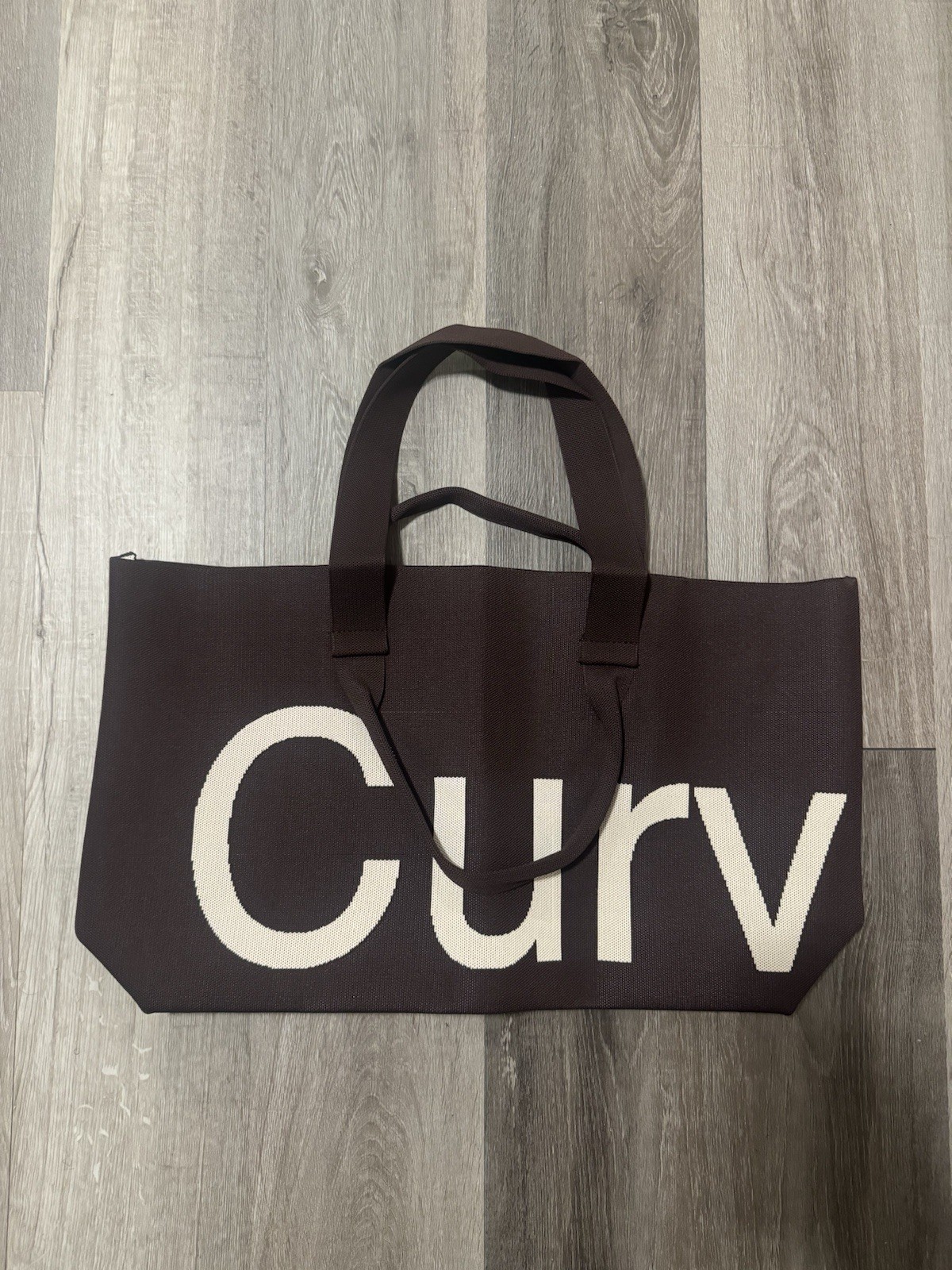 Curves By Sean Brown Knit Tote Bag Chocolate Brand New