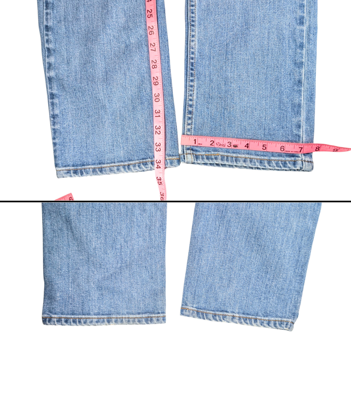 Levi’s 513 Men’s 33×34 Light Wash Slim Straight 5 Pocket Blue Jeans