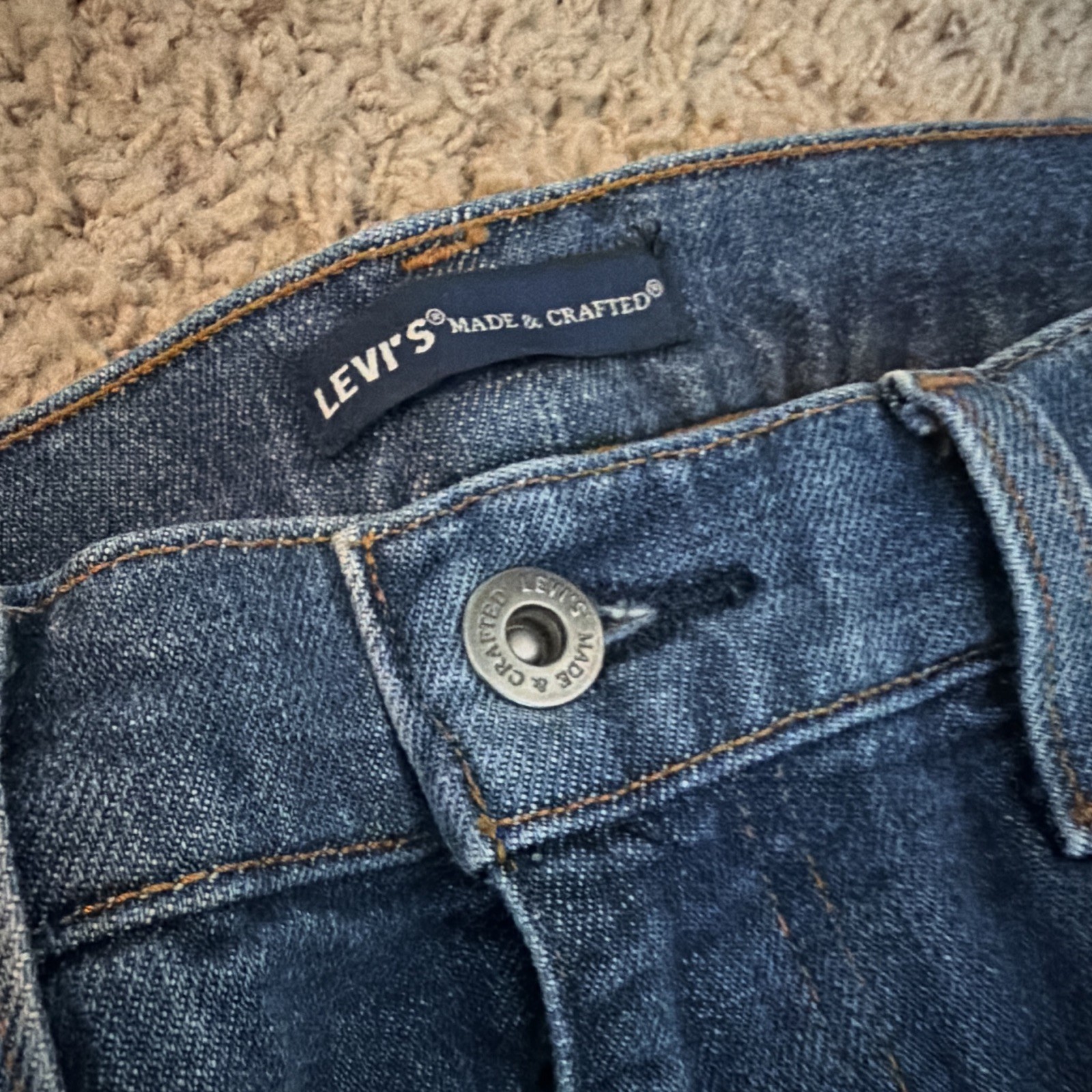 Levi’s Made & Crafted Men’s 502 Taper Blue Denim Jeans TENCEL 32×34 Selvedge