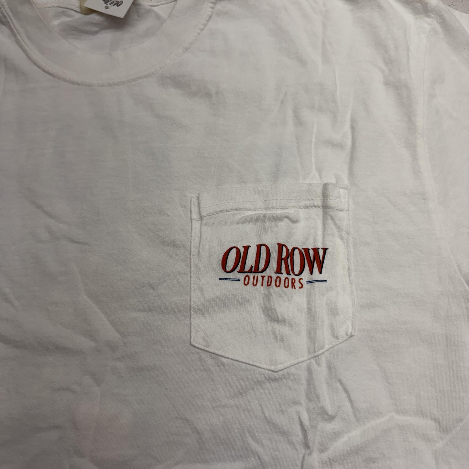 Comfort Colors Shirt Mens XL White Old Row Outdoors Lip Ripper Pocket Tee