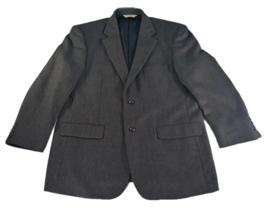 Pronto Uomo Mens Blazer 42R Lambswool Nailhead Tweed Sport Coat Suit Wool Jacket