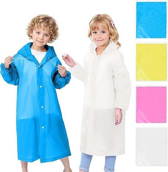 Unisex Adult Waterproof Raincoat Rain Coat Hooded Jacket Poncho Rainwear Camping