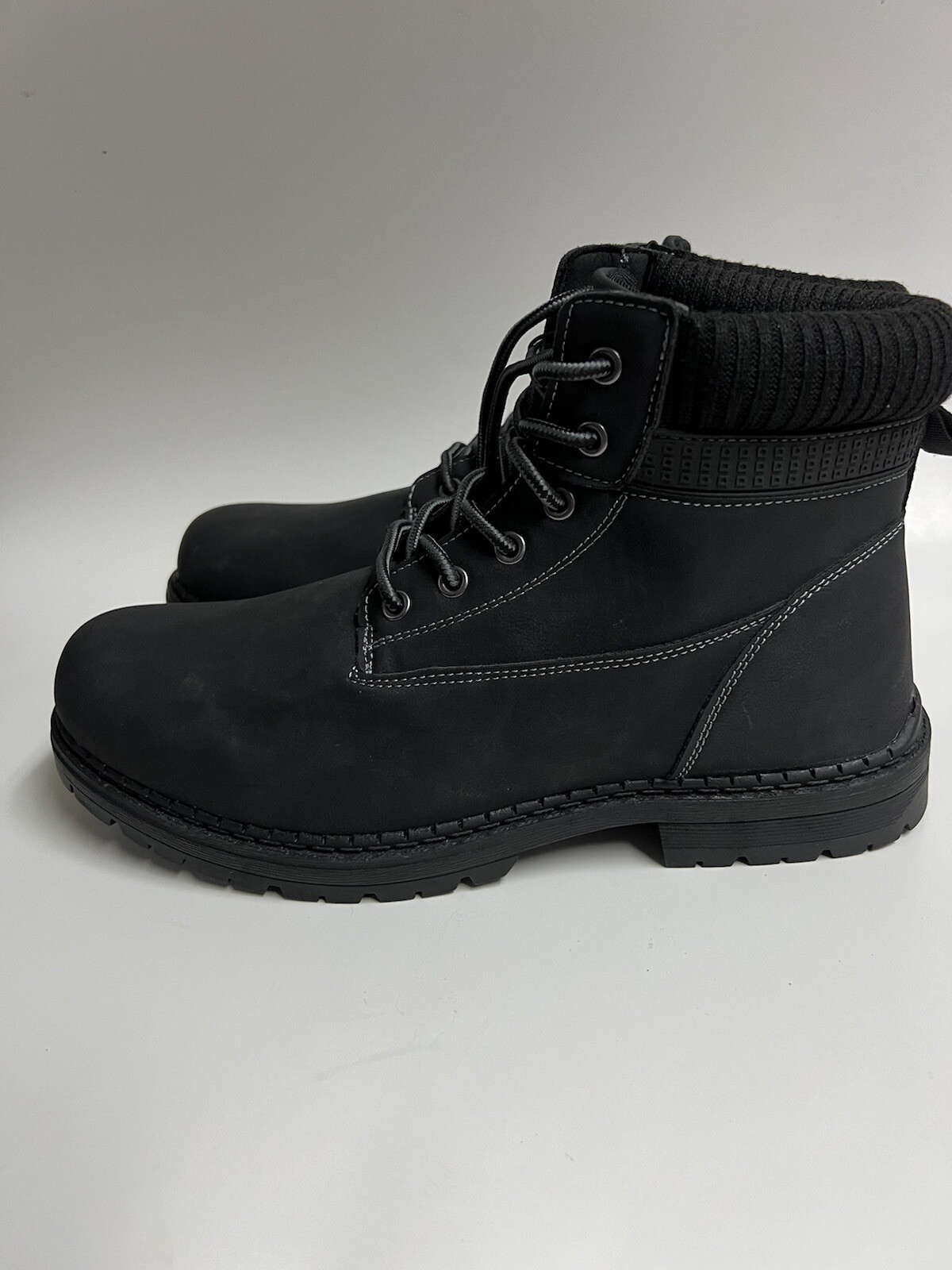 CHEROKEE Men High-Top Men Black Boots Sz 10m All Man Made Material New