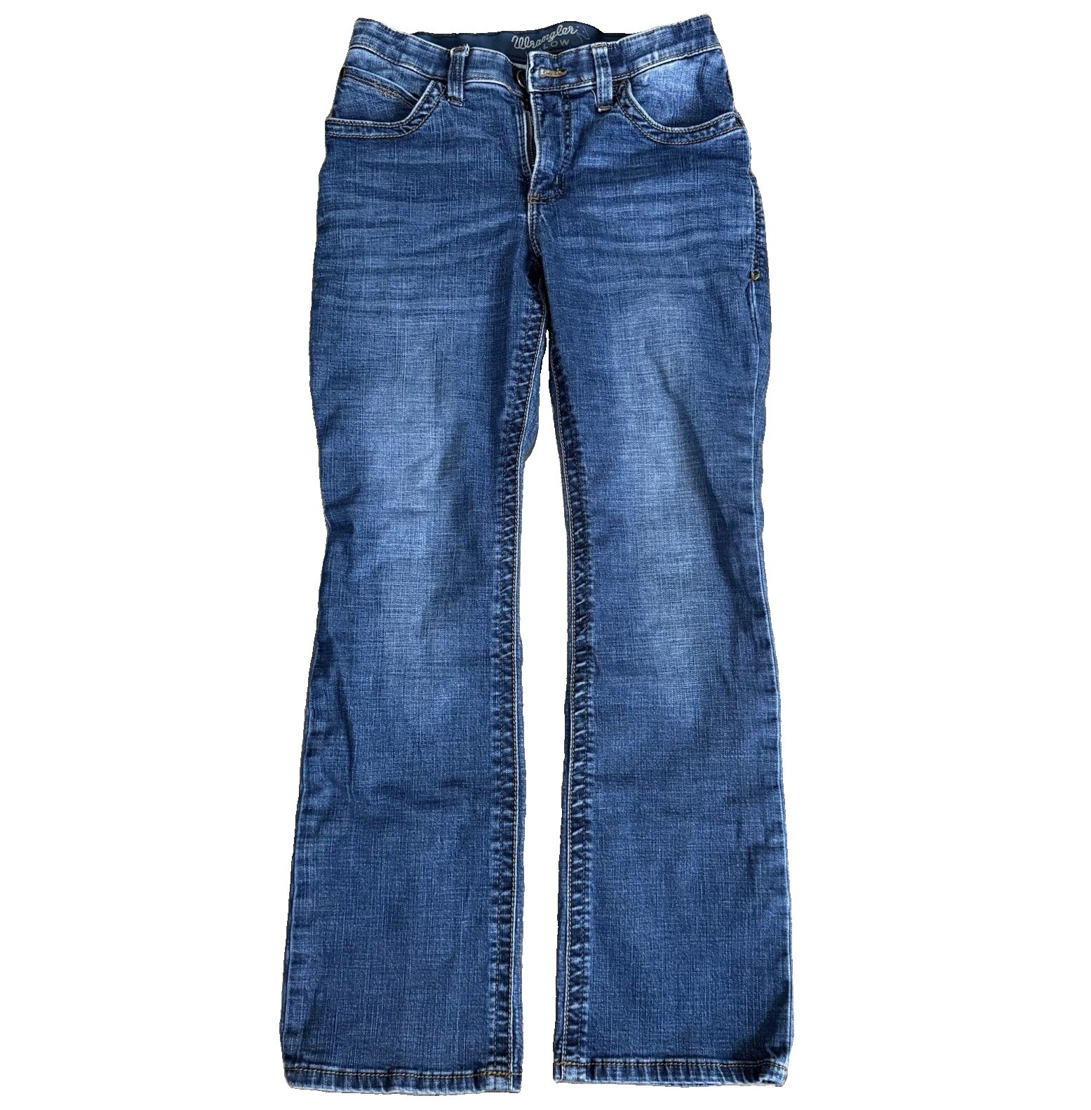 Wrangler Willow Girls Bootcut Jeans Blue Medium Wash Denim 7 32in Inseam
