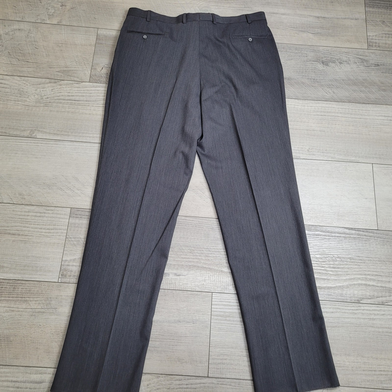 NWT Linea Natruale Pants Men 40 Gray 100% Wool Super 110’s Pleated Unhemmed