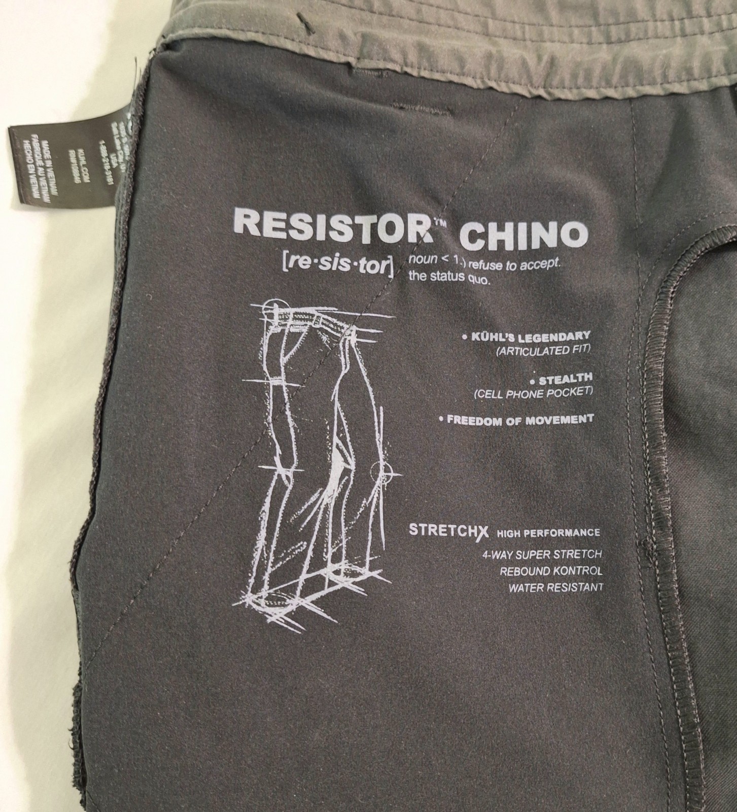 Kuhl Pants 36×36 Resistor Lite Chino Reflective Bike Commute Stretch Gorpcore