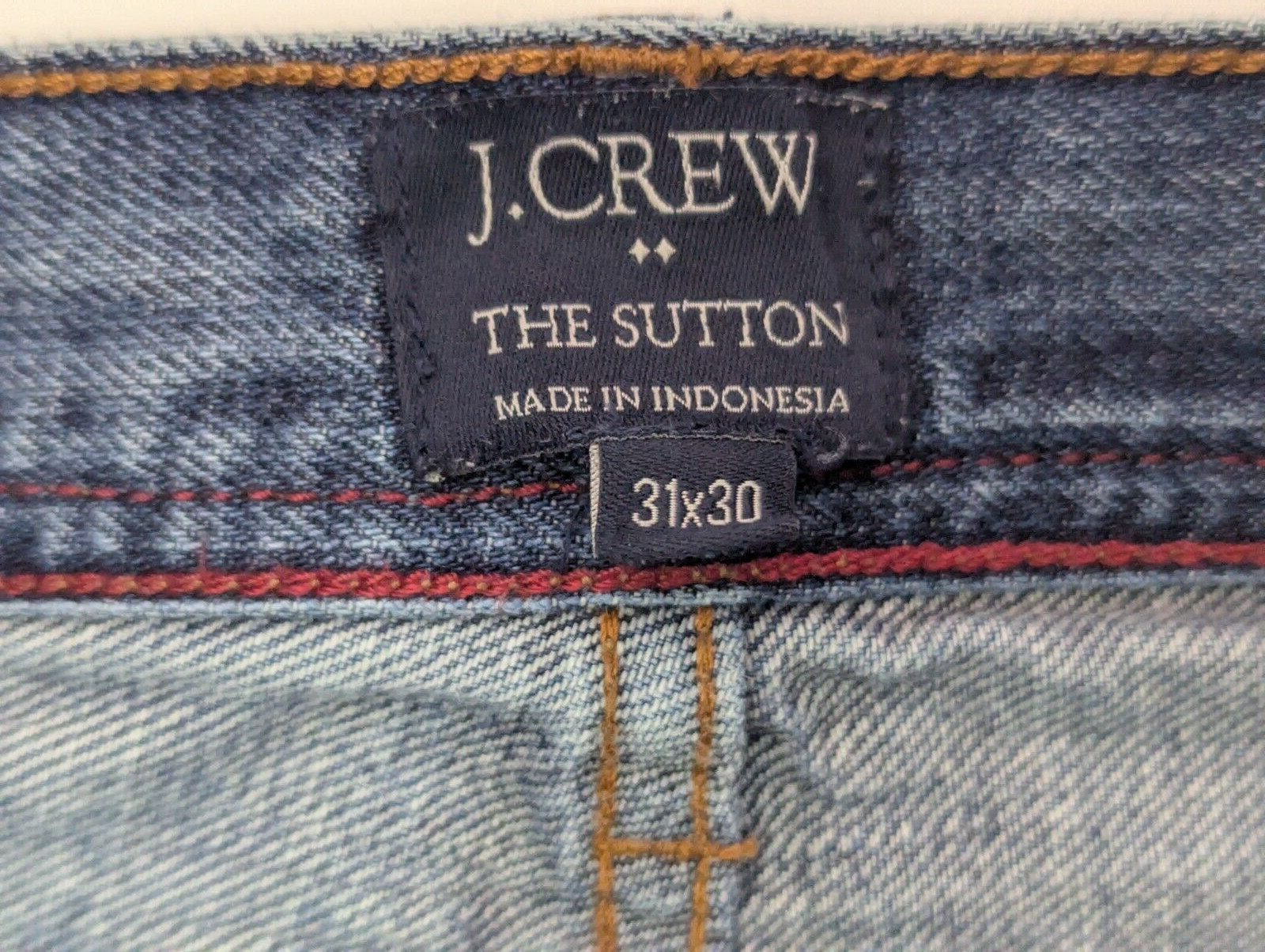 J Crew The Sutton Straight Leg Denim Blue Jeans, Men 31×30 (True 31×29) Cotton