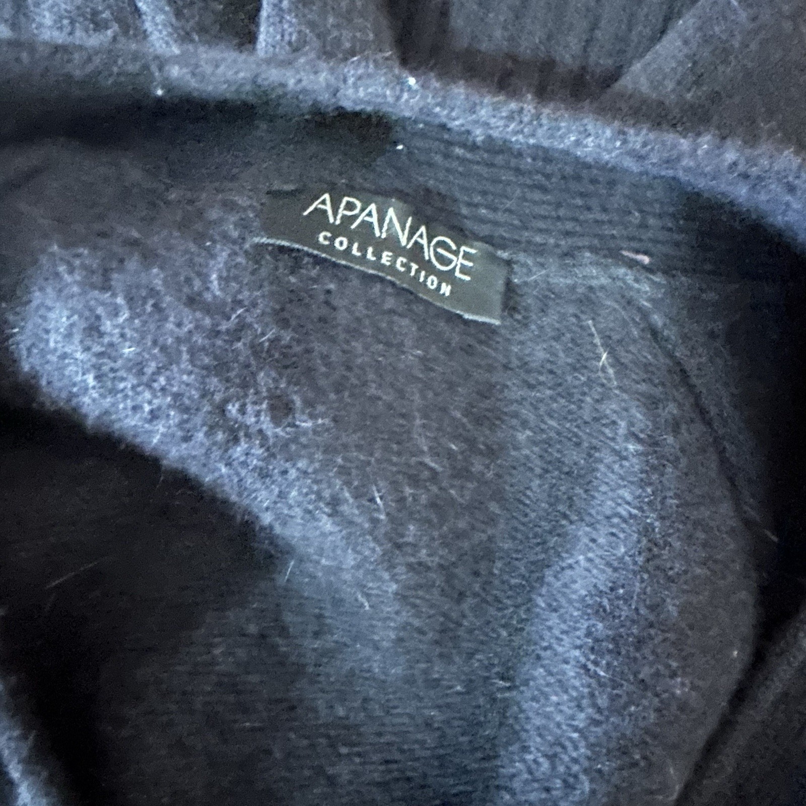 Apanage Wool Alpaca Black Jumper Size 14 Knit Pullover Button Casual