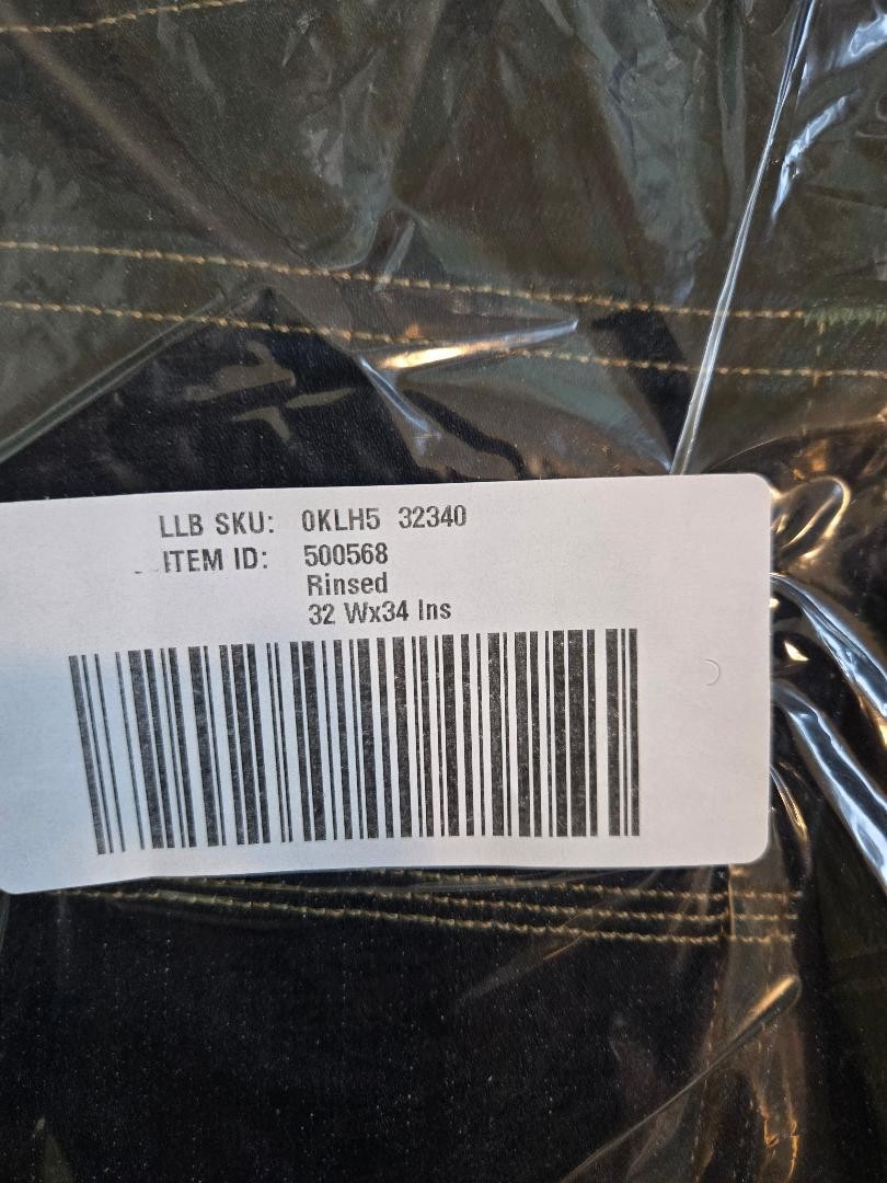 L.L.Bean 1912 Stretch Jeans Men’s 32×34 Rinsed Wash – New in Bag