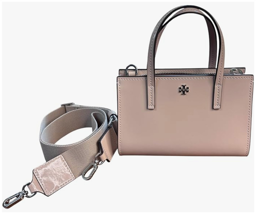 Tory Burch Blake Patent Mini Tote Soft Pink 7.75″x4.5″ w Detachable Strape