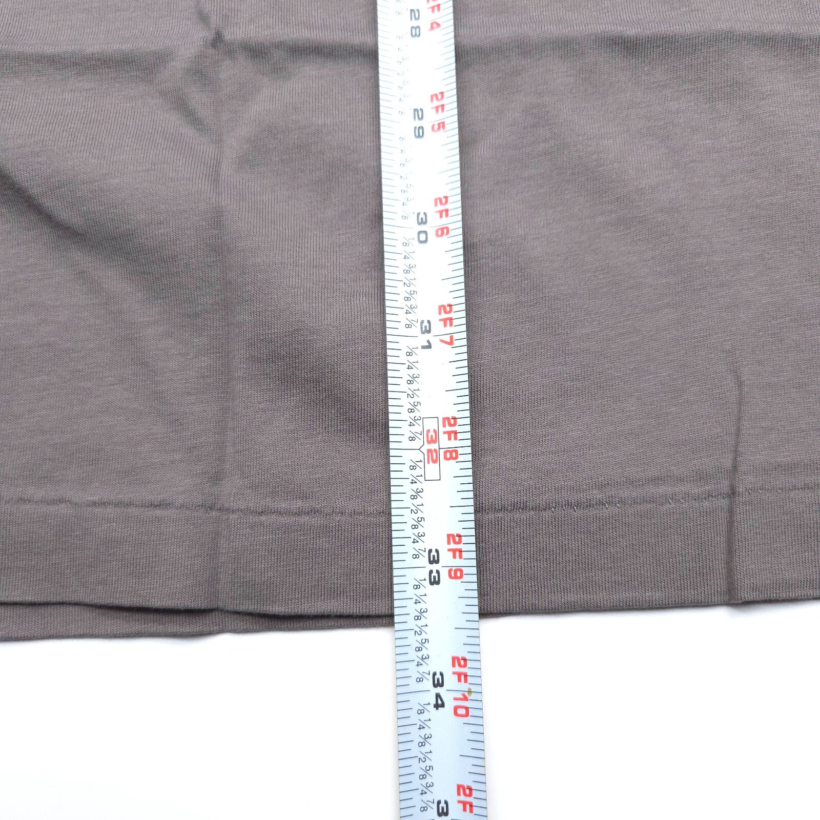 POLO RALPH LAUREN CREW T-SHIRT -2XB BIG XXL GRAY SMOOTH LONG SLEEVE POCKET -PONY