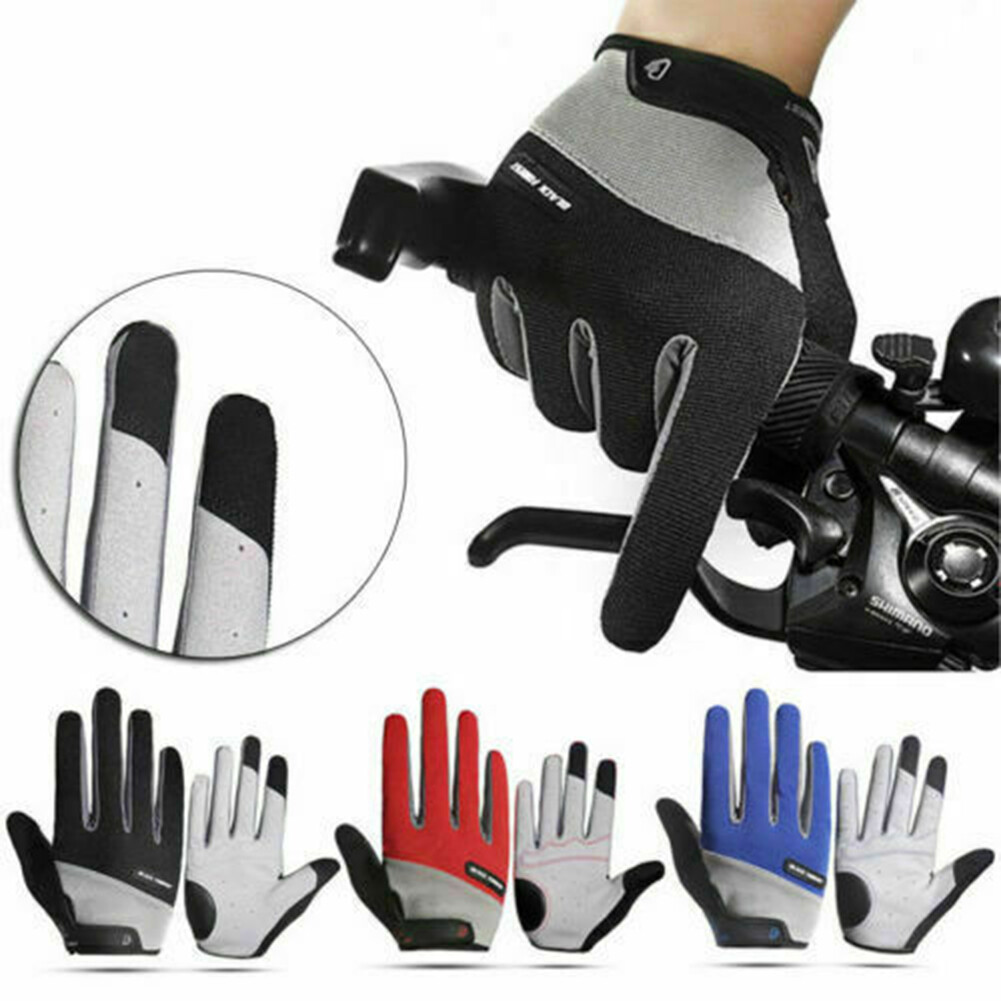 Men Women Full Finger Touch Screen Cycling Gloves MTB DH Mountain Bike Gloves US