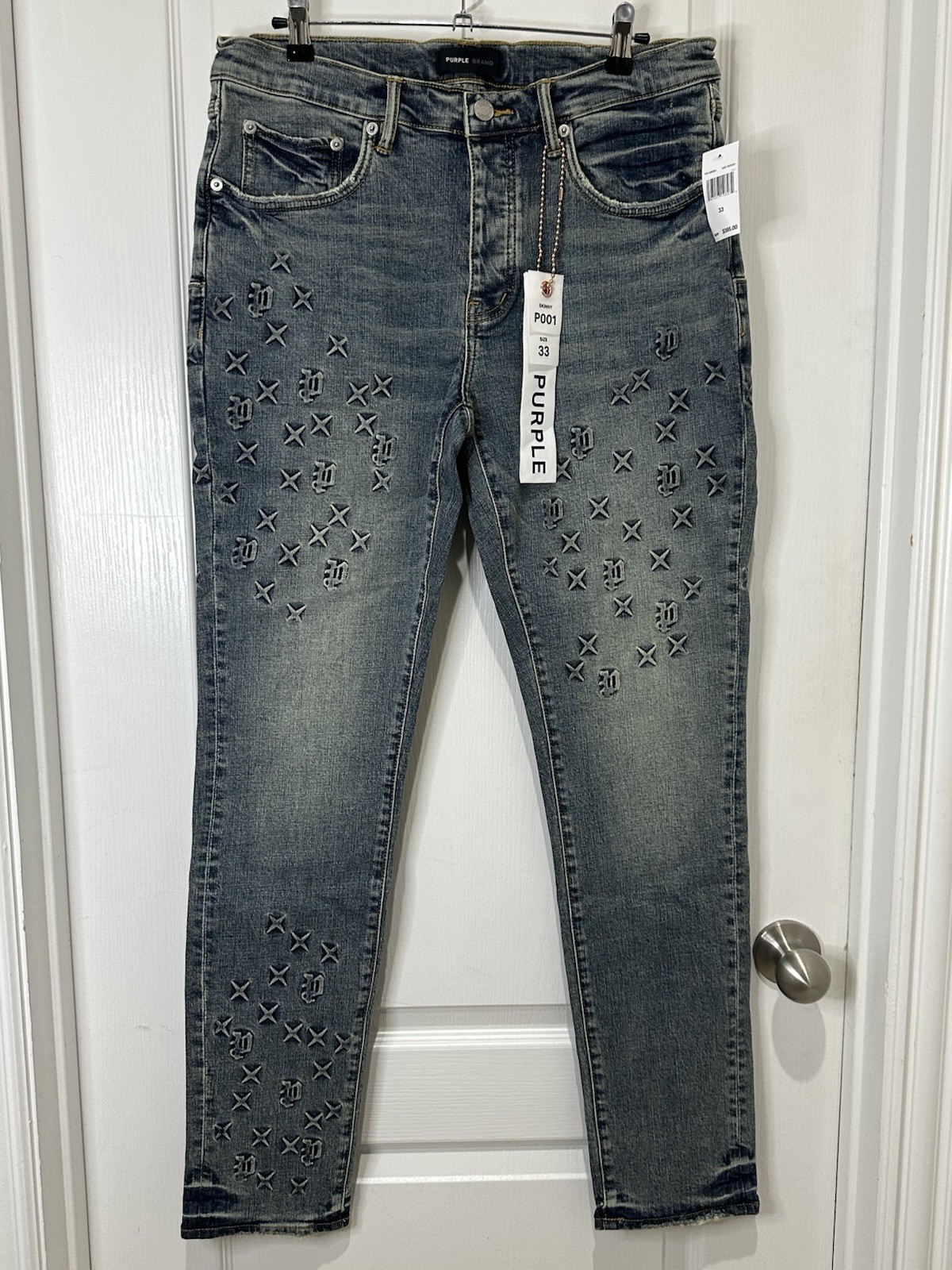 New With Tags Purple Brand Men’s Jeans Size 33 P001 Mid Indigo Skinny