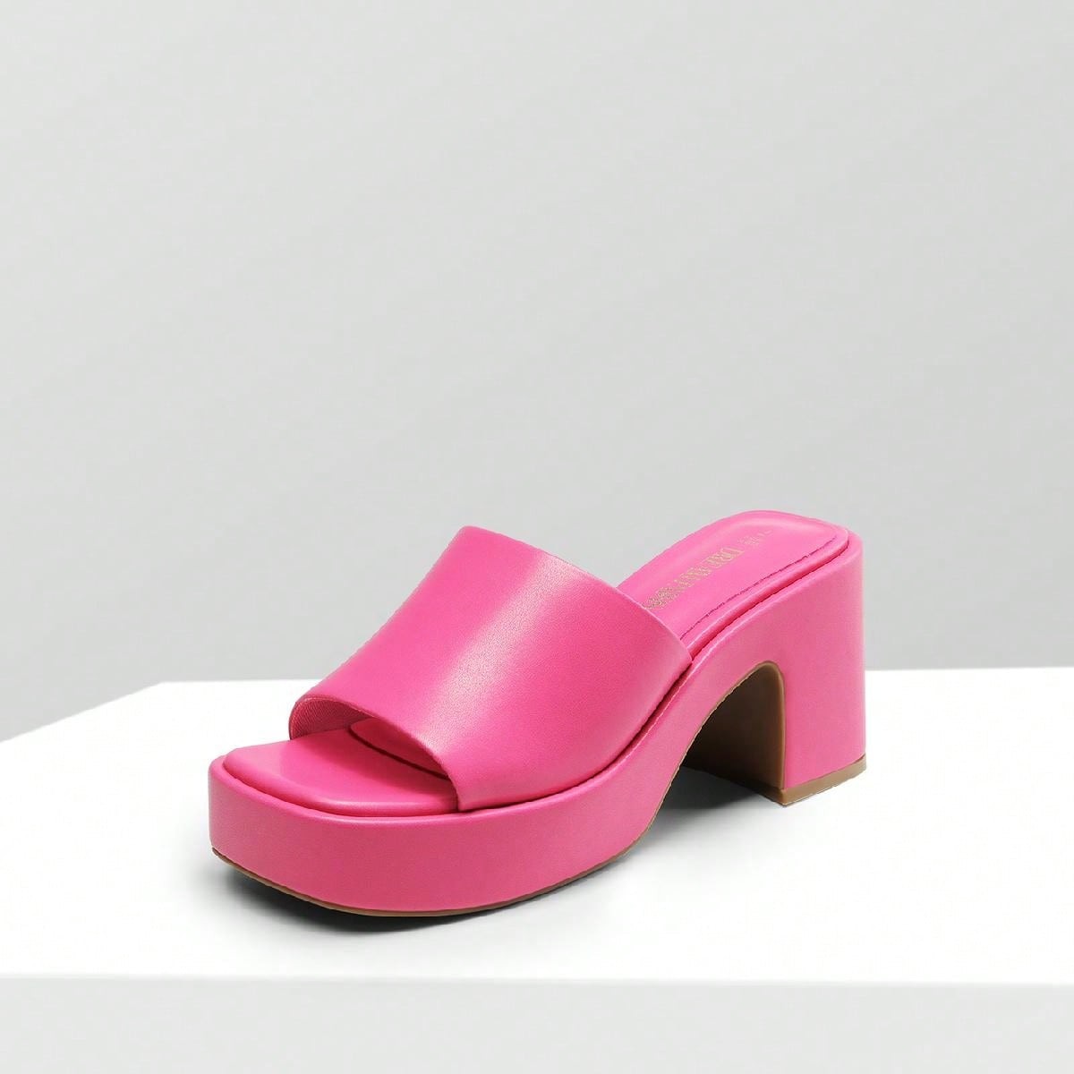 Women’s Y2K Chunky Platform Block Heel Slip-on Square Open Toe Slide Sandals