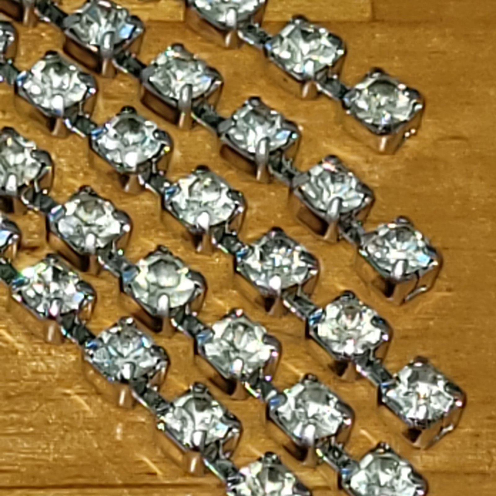 Vintage Clear Rhinestone Waterfall Hair Barrette Prong Set Bridal 3.25in
