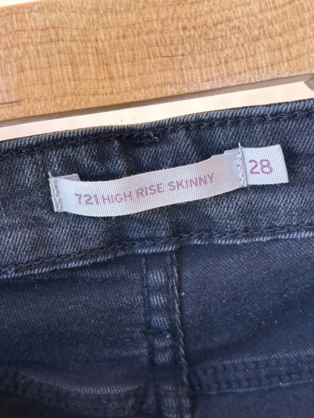 Levi’s Premium 721 High Rise Skinny Women’s Jeans – Black 28L 28W